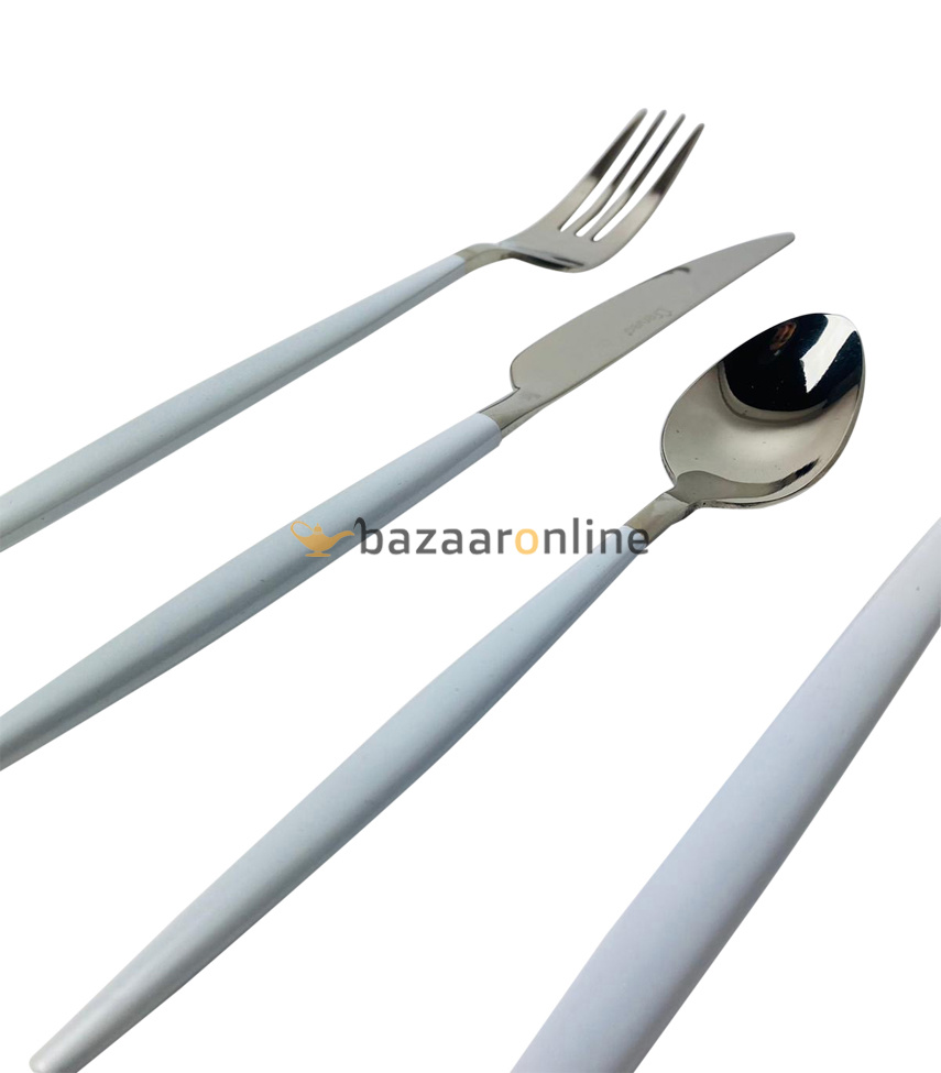 FERVEO Sara Bestekset 24-delig Zilver/Wit