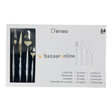 FERVEO Sara Bestekset 24-delig Zilver/Wit