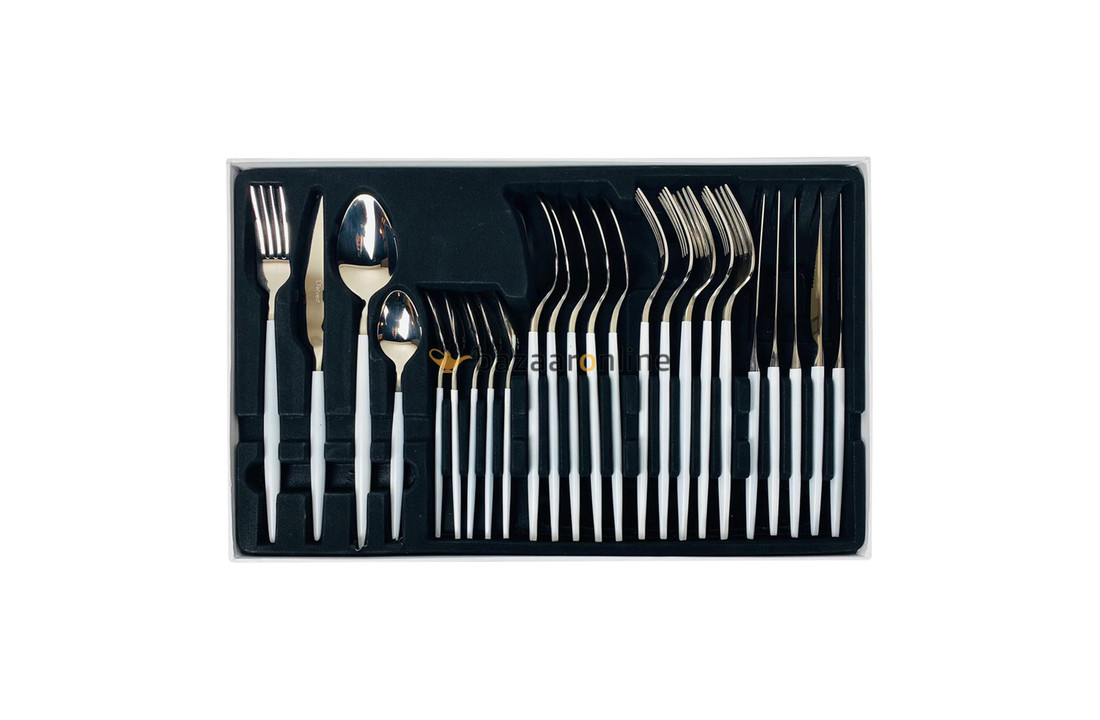 Set couvert de table SARA - Black Silver - 24 pcs - FERVEO