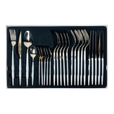 FERVEO Sara Bestekset 24-delig Zilver/Wit