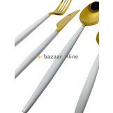 FERVEO Sara Bestekset 24-delig Goud/Wit