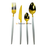 FERVEO Sara Bestekset 24-delig Goud/Wit