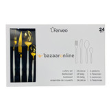 FERVEO Sara Bestekset 24-delig Goud/Wit