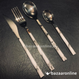 FERVEO Aras Bestekset 24-delig Zilver/Wit Marmer