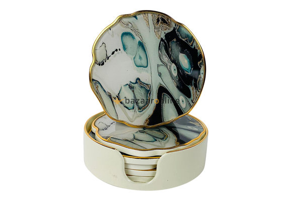 FUGURATO Epoxy-look onderzetters | 6-stuks | 001