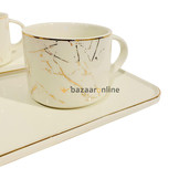 Koffieset Kana | Marmer Goud Wit | 4-delig