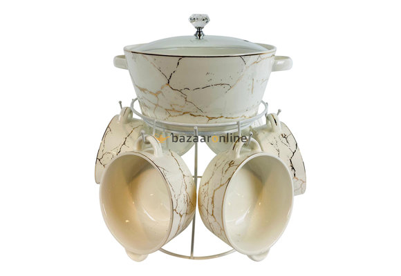 Soep set Rama - 8-delig - Marmer Wit Goud