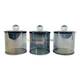 Luxe bewaarpotten - Donkergrijs