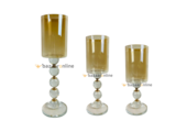 Kaarshouder Crysto Goud Glas - 3 maten
