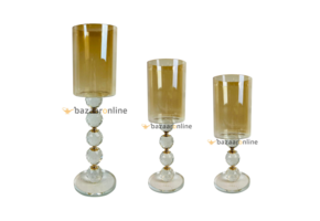 Kaarshouder Crysto Goud Glas - 3 maten