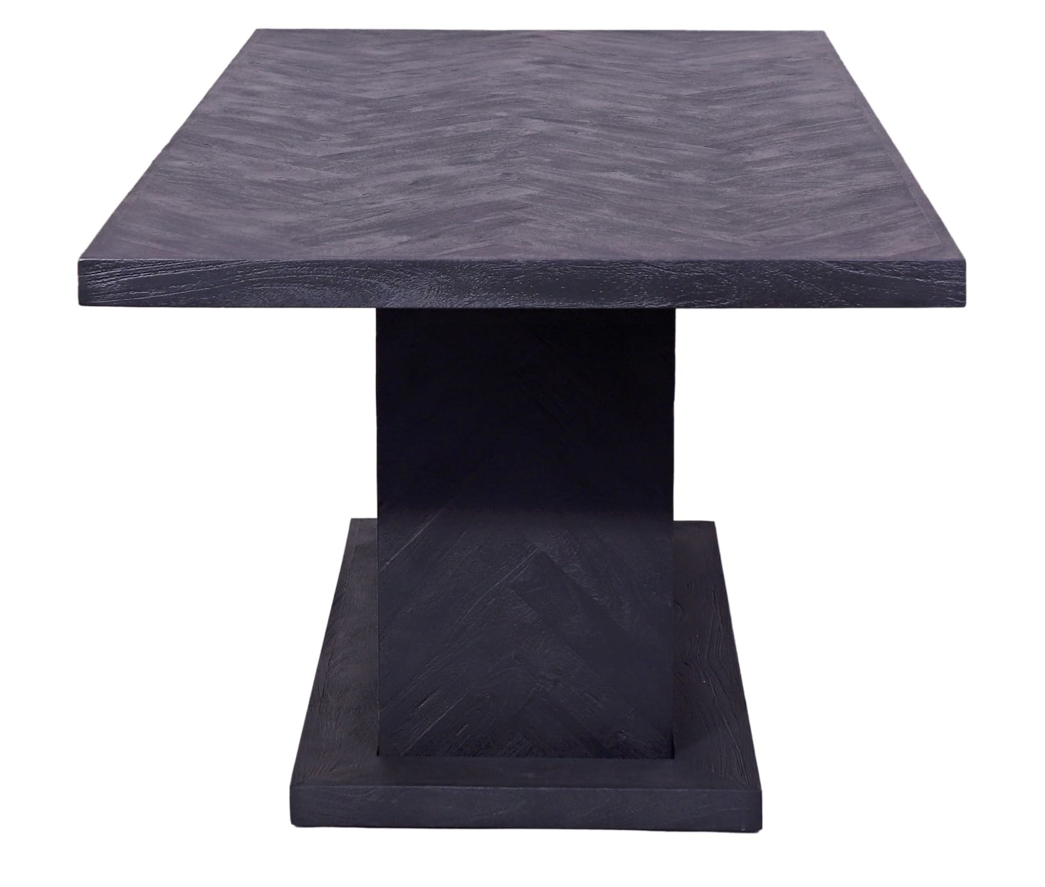 Chess - Blok eettafel - Zilver - visgraat look