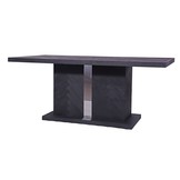 Chess - Blok eettafel - Zilver - visgraat look