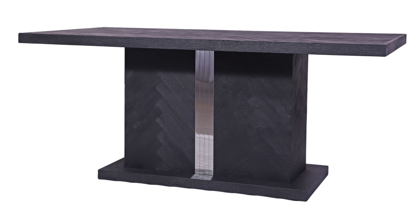 Chess - Blok eettafel - Zilver - visgraat look