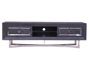 TV-Meubel Chess Zilver - visgraat look - 180x40x55cm