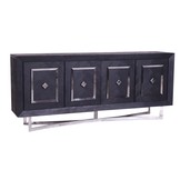 Dressoir Chess  Zilver - visgraat look - 200x40x85cm