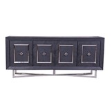 Dressoir Chess  Zilver - visgraat look - 200x40x85cm