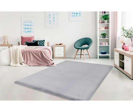 Fluffy zacht Vloerkleed Lichtgrijs