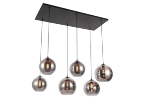 Hanglamp Illusion Smoking glass 6 lichts