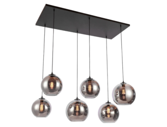 Hanglamp Illusion Smoking glass 6 lichts