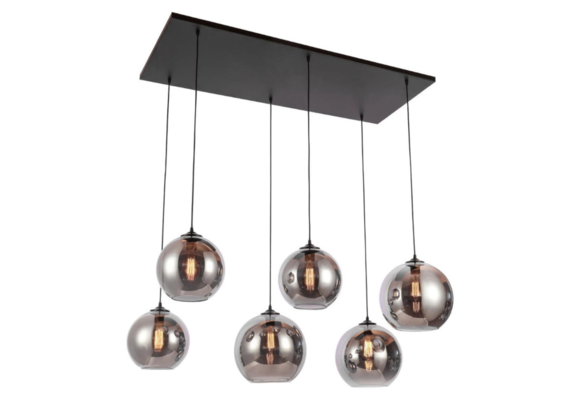Hanglamp Illusion Smoking glass 6 lichts