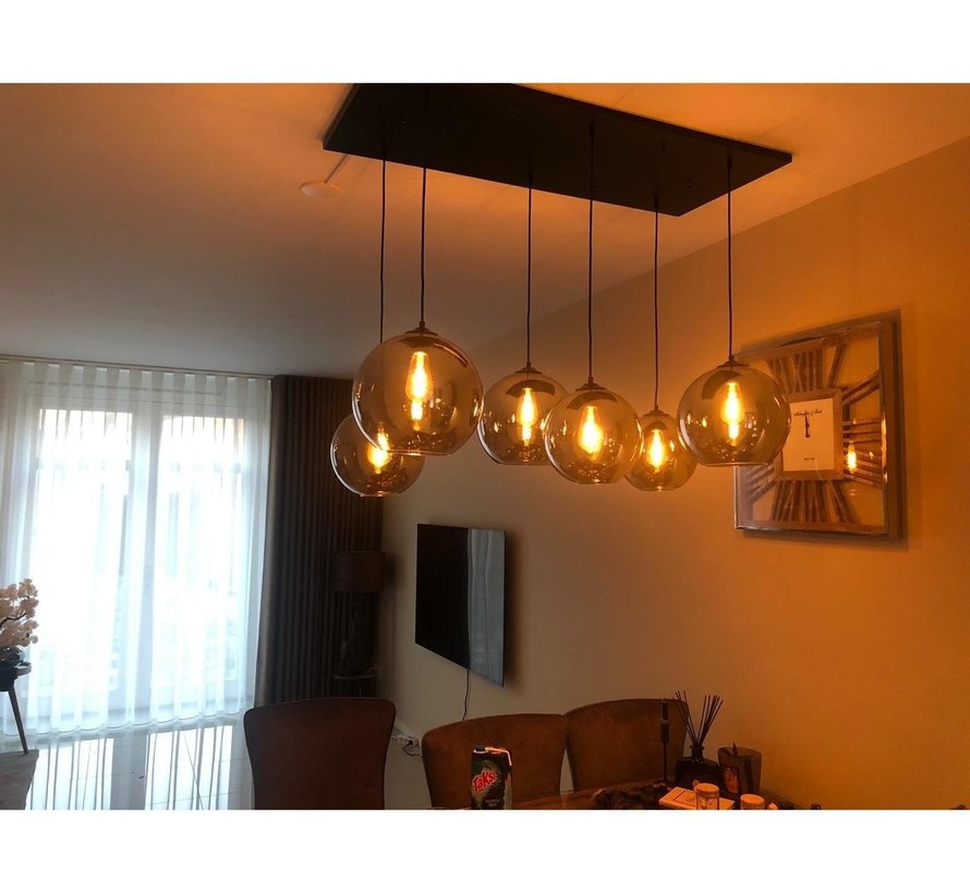 Hanglamp Illusion Smoking glass 6 lichts