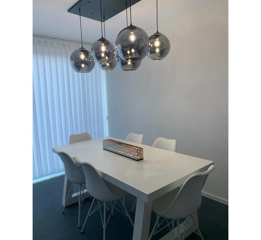 Hanglamp Illusion Smoking glass 6 lichts