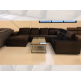 Louis Hoekbank - Donkerbruin - Velvet stof