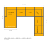 Louis Hoekbank - Donkergrijs - Velvet stof