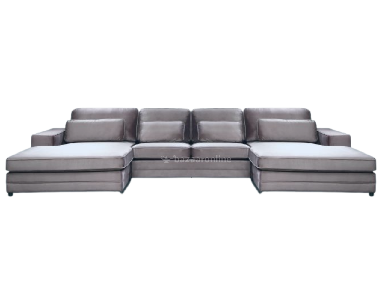 Louis Dubbele Lounge - Lichtgrijs - Velvet stof