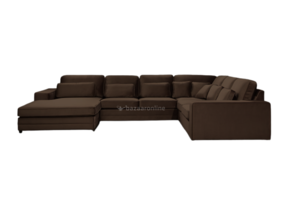 Louis Hoekbank - Donkerbruin - Velvet stof