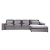 Louis 3 zits + Lounge bank - Donkergrijs - Velvet stof