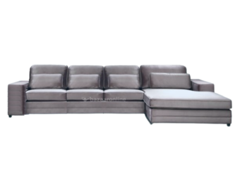 Louis 3 zits + Lounge bank - Donkergrijs - Velvet stof