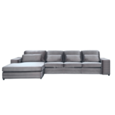 Louis 3 zits + Lounge bank - Donkergrijs - Velvet stof