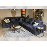 Louis Hoekbank - Blauwgrijs - Velvet stof