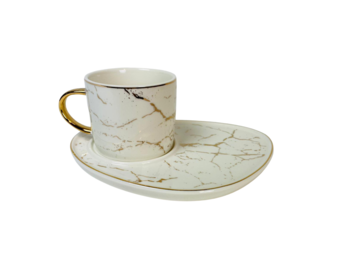 Koffieset - Lenel - Wit Goud