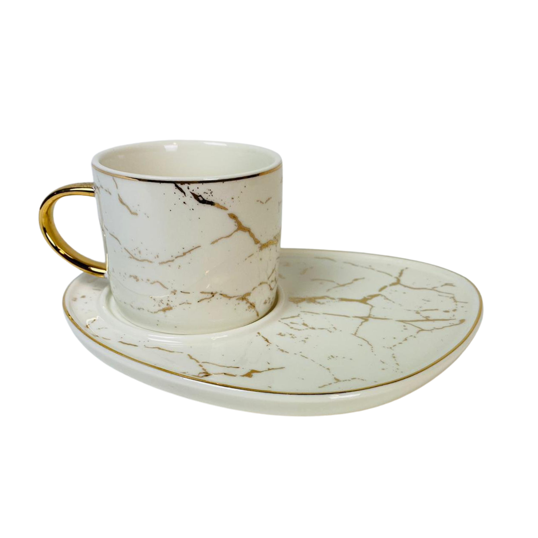 Koffieset - Lenel - Wit Goud