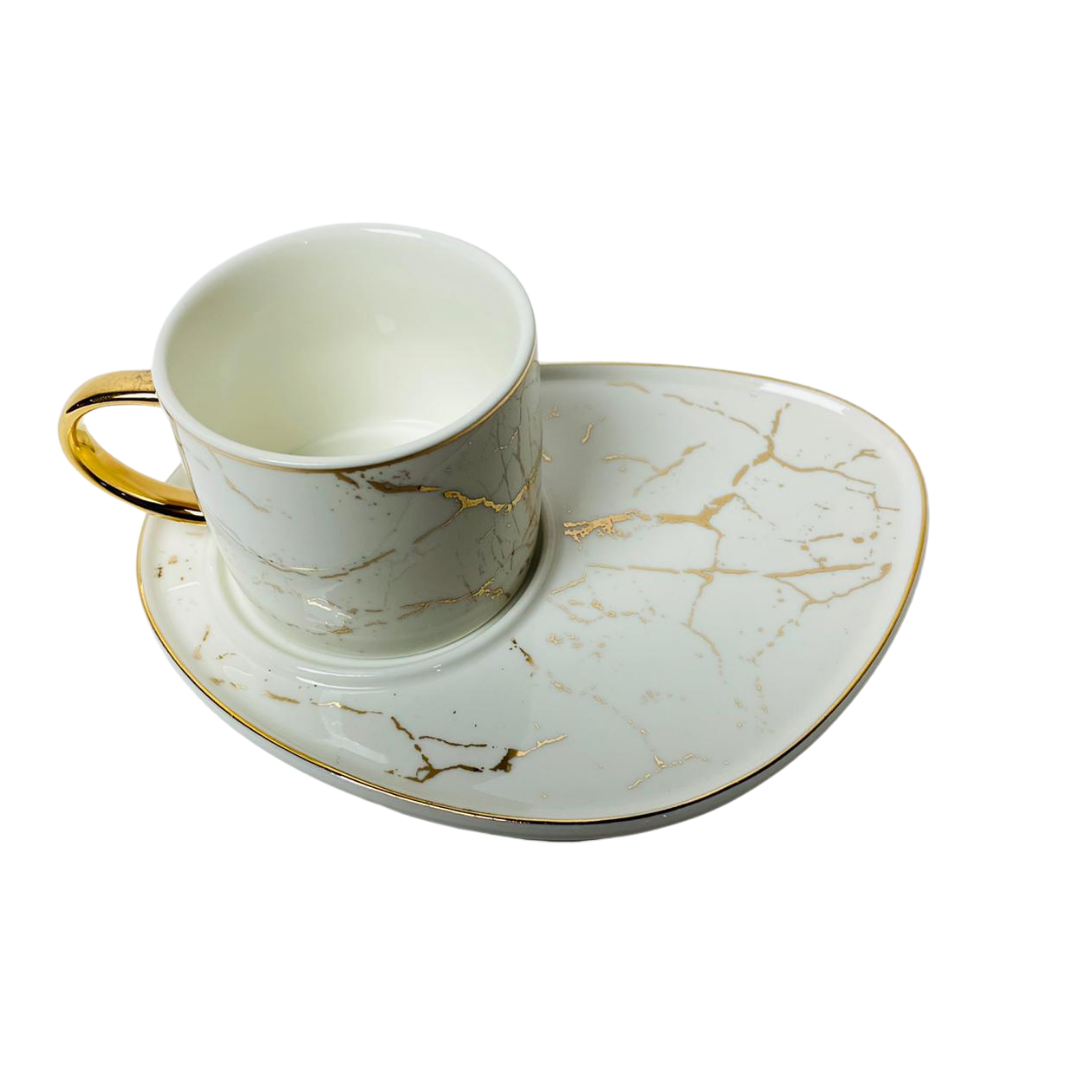 Koffieset - Lenel - Wit Goud