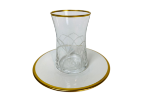 12 - delige thee set Marmaris - wit  goud