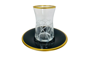 12 - delige thee set Marmaris - zwart  goud