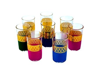 Theeglazen mix colors - 12 stuks