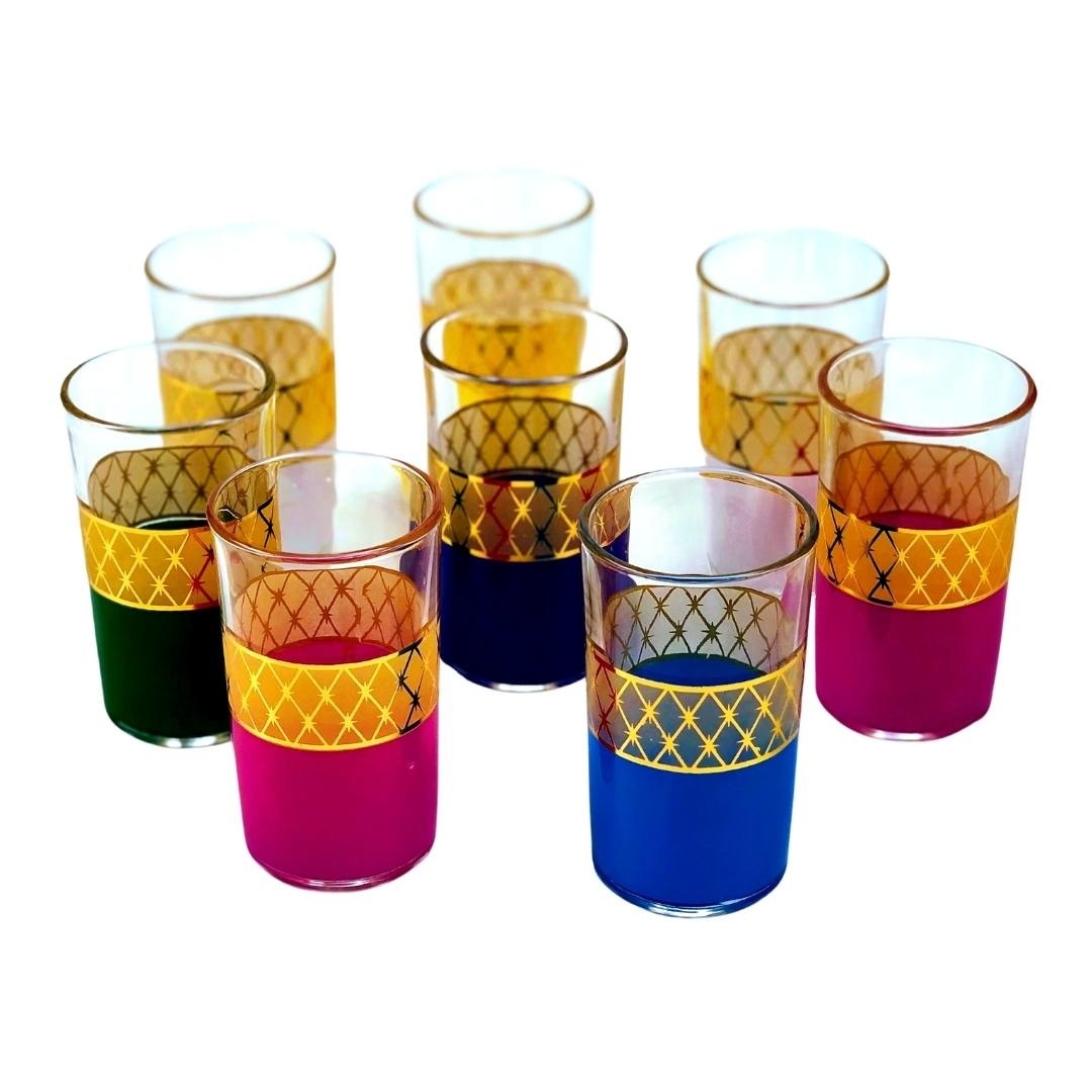 Theeglazen mix colors - 12 stuks
