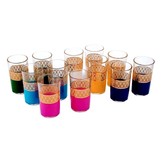 Theeglazen mix colors - 12 stuks
