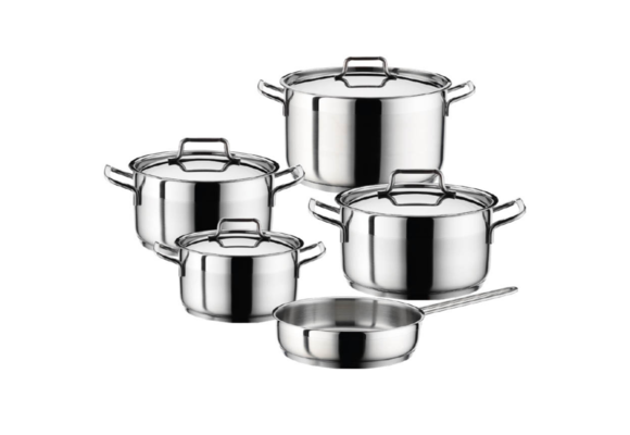 Pannenset 5- delig - Inductie - Hascevher 18/10