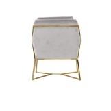 Foggia Fauteuil Goud Lichtgrijs stof