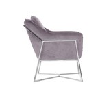 Foggia Fauteuil Zilver Grijs stof
