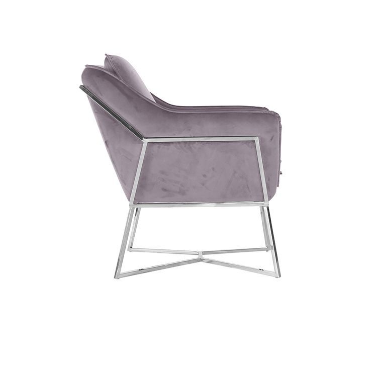 Foggia Fauteuil Zilver Grijs stof