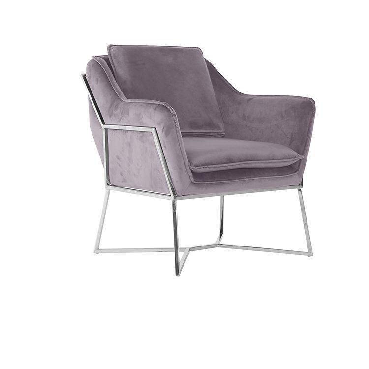 Foggia Fauteuil Zilver Grijs stof