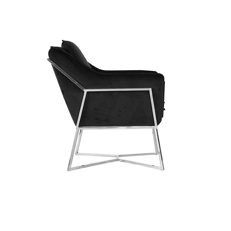 Foggia Fauteuil Zilver Zwart stof