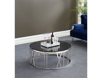 Salontafel Roma Zilver - Getint glas