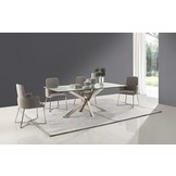 Eettafel Octopus Terni - Helder glas - 200cm